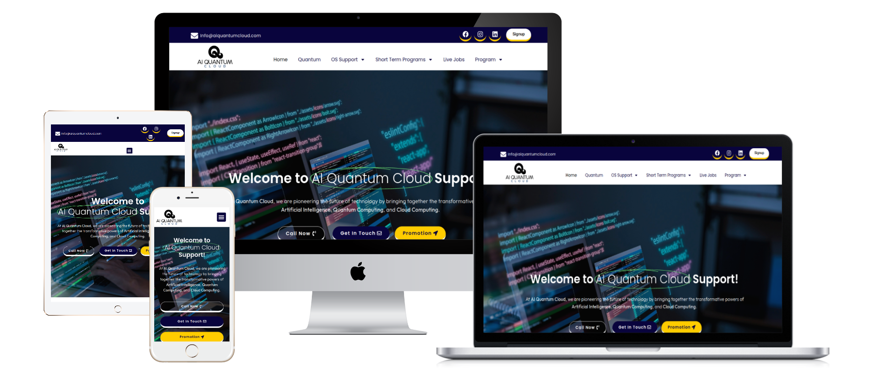 AI Quantum Cloud Website